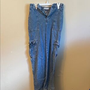 Blue Denim Cargo Pants